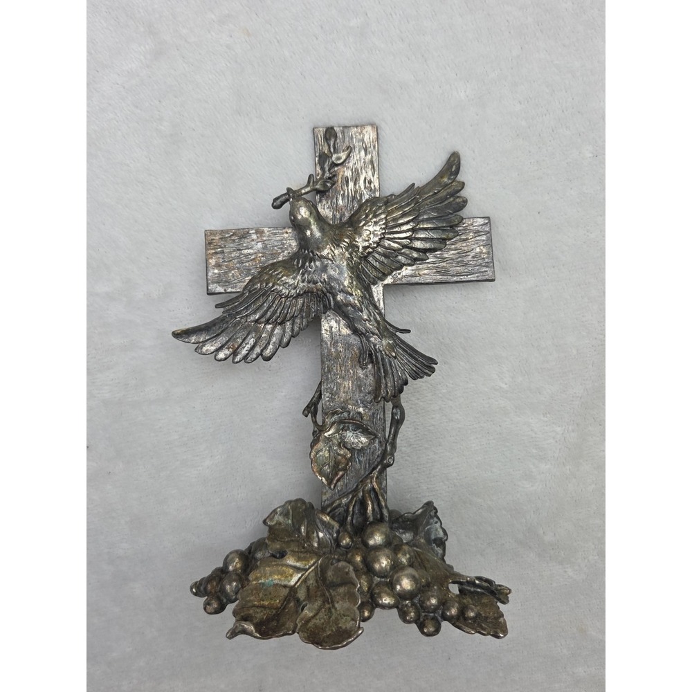 Retired Arthur Court Standing Cross Dove Isaiah 2:5 Signed 2001 - 7" T